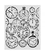 STENCIL Stamperia 20x25cm Mixed Clocks 1