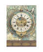 Papel arroz Stamperia A4 Gardens of Time Big Clock 1
