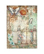 Papel arroz Stamperia A4 Gardens of Time Gate and Butterfly 1