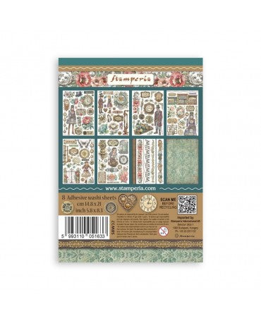 Washi Tape STAMPERIA 8 HOJAS A5 Gardens of Time 2