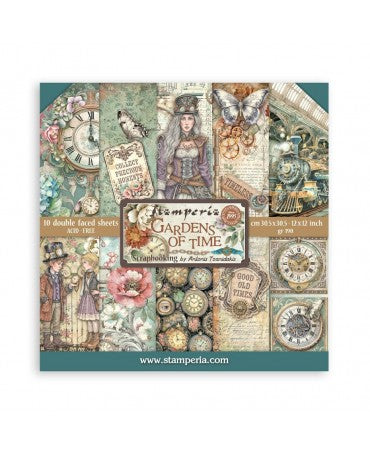 COLECCIÓN 30x30 STAMPERIA Gardens of Time 1