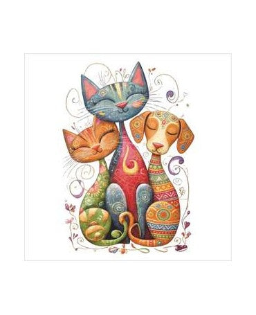 Transfer TEXTIL Gatos colorines 1
