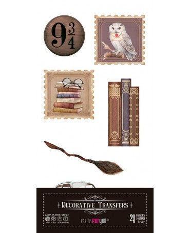 Transfer Rub On PFY 15x30cm - 4 hojas Harry Potter 1