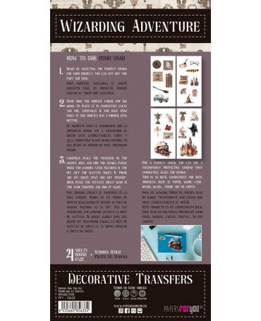 Transfer Rub On PFY 15x30cm - 4 hojas Harry Potter 2