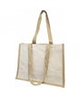 Bolsa nature Yute y algodón asas 39x31,5x16cm 1
