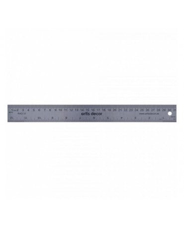 Regla de acero con corcho antideslizante 31cm/12 pulgadas 2
