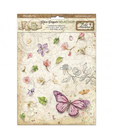 Papel arroz Stamperia A4 (6UD) All Around 1