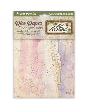Papel arroz Stamperia A6 (8UD) All Around 1