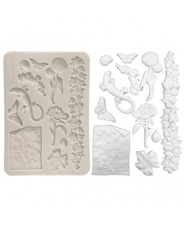 Molde STAMPERIA silicona A5 All Around Flowers and Leaves 1