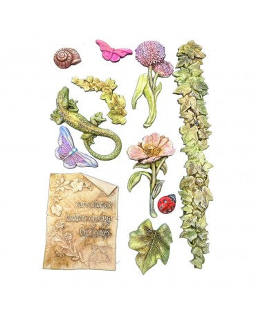Molde STAMPERIA silicona A5 All Around Flowers and Leaves 2