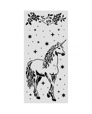 STENCIL Stamperia 12x25cm Unicornio 1
