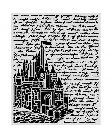 STENCIL Stamperia 20x25cm Wonderland Castle 1