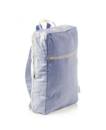 Textil Mochila algodón reciclado azul claro 32x40x7cm 1