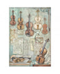 Papel arroz Stamperia A4 Symphony Violins 1