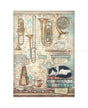 Papel arroz Stamperia A4 Symphony Trumpets and Cat 1