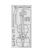 STENCIL Stamperia 12x25cm Symphony Violin Sections 1