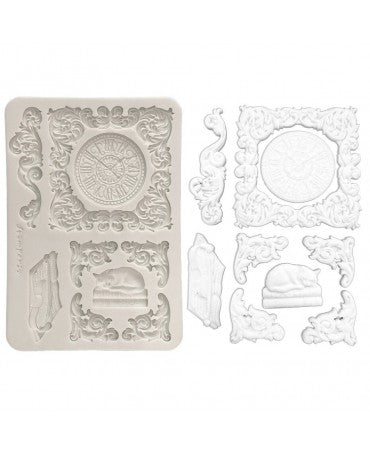 Molde STAMPERIA silicona A5 Symphony Clock and Cat 1