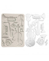 Molde STAMPERIA silicona A5 Symphony Musical Instruments 1