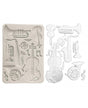 Molde STAMPERIA silicona A5 Symphony Musical Instruments 1