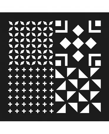 STENCIL TILES CROSS 30X30cm 1