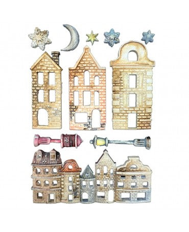 Molde STAMPERIA silicona A5 Christmas Village 2