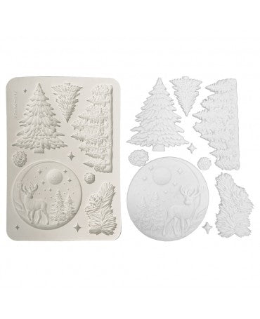 Molde STAMPERIA silicona A5 Christmas Winter Landscape 1