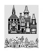 STENCIL Stamperia 20x25cm Christmas House 1