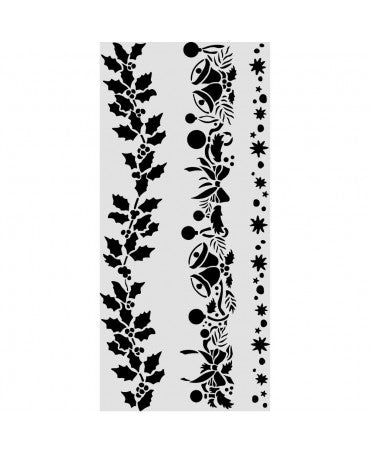 STENCIL Stamperia 12x25cm Christmas Borders 1