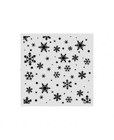 STENCIL Stamperia 12x12 cm Christmas Snowflakes Pattern 1