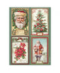 Papel arroz Stamperia A4 Classic Christmas 4 Cards 1