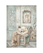 Papel arroz Stamperia A4 White Christmas Cozy Bears 1