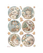 Papel arroz Stamperia A4 White Christmas 6 Rounds 1