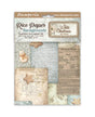 Papel arroz Stamperia A6 (8UD) Backgrounds White Christmas 1