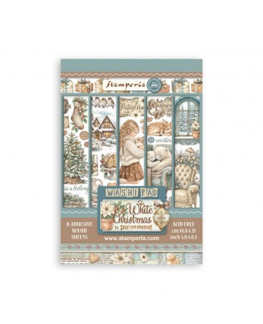 Washi Tape STAMPERIA 8 HOJAS A5 White Christmas 1