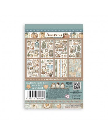 Washi Tape STAMPERIA 8 HOJAS A5 White Christmas 2