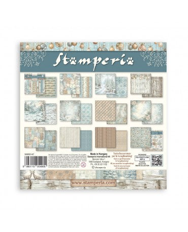 COLECCIÓN 20X20 STAMPERIA Background White Christmas 2
