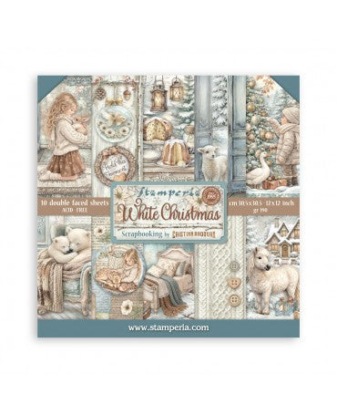 COLECCIÓN 30x30 STAMPERIA White Christmas 1