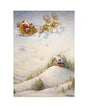 Papel arroz Stamperia A4 Silent Night Santa Claus and Sleigh 1