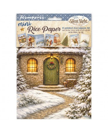 Papel arroz Stamperia A6 (8UD) Silent Night 1