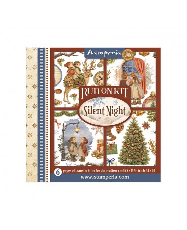 Transfer Rub On STAMPERIA 15x15 Silent Night 1