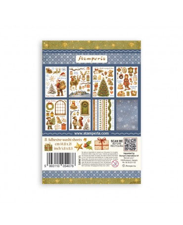 Washi Tape STAMPERIA 8 HOJAS A5 Silent Night 2