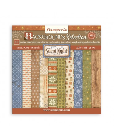 COLECCIÓN 20X20 STAMPERIA Background Silent Night 1