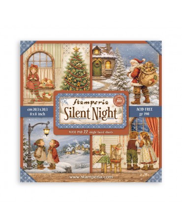 COLECCIÓN 20X20 STAMPERIA MAXI PAD 22 hojas Silent Night 1