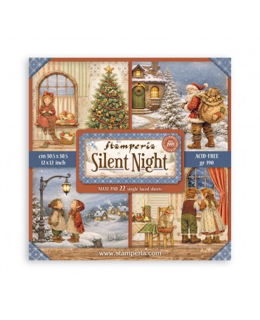 COLECCIÓN 30X30 STAMPERIA MAXI PAD 22 hojas Silent Night 1