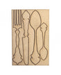 Madera Set cubiertos DM 16cm 1
