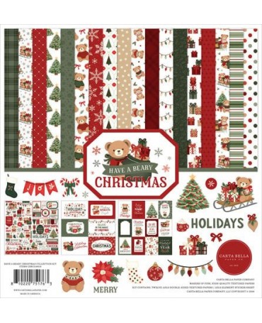 COLECCIÓN 30x30 CARTA BELLA Have A Beary Christmas 1