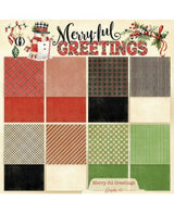 Colección 30x30 GRAPHIC 45 Merry-ful Greetings Plaids & Stripes 2
