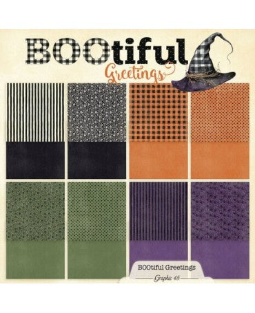Colección 30x30 GRAPHIC 45 BOOtiful Greetings Patterns & Solids 2