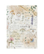 Papel arroz Stamperia A4 Flowers and Poems flowers and writings 1