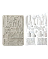 Molde STAMPERIA silicona A5 Flowers and Poems Callygraphy 1